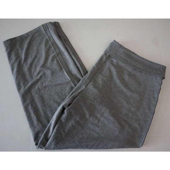 Pure Jill Women Sz XL Dark Gray Heather Fold Down Waist Cotton Modal Blend Pants - Picture 9 of 9